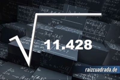¿Qué resultado obtenemos al resolver la raíz cuadrada de 11428?