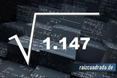 Resultado de la raíz cuadrada de 1147