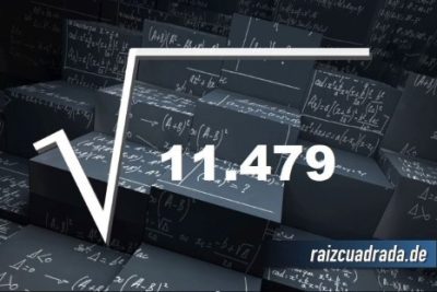 ¿Cuál es el resultado de la raíz cuadrada de 11479?