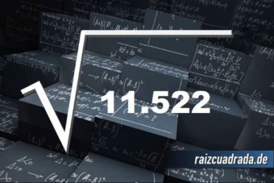 Resultado de la raíz cuadrada de 11522