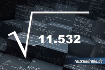 Resultado de la raíz de 11532