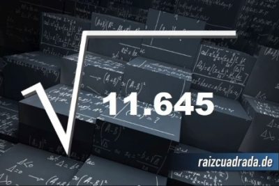 ¿Cuál es el resultado de la raíz de 11645?
