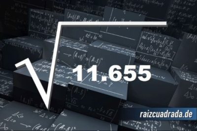 Resultado de la raíz de 11655