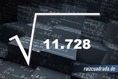 Resultado de la raíz cuadrada de 11728