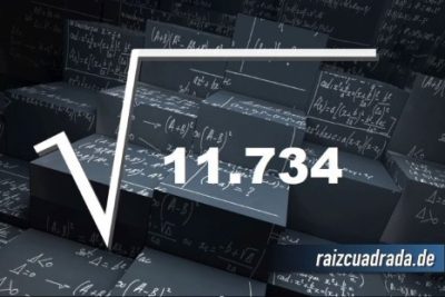 ¿Cuál es la raíz de 11734?