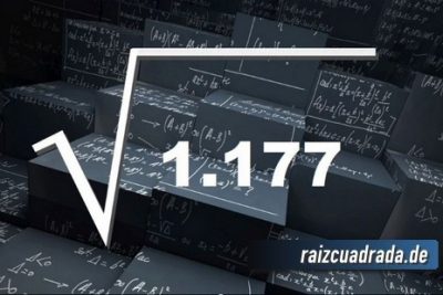 ¿Cuál es la raíz cuadrada de 1177?