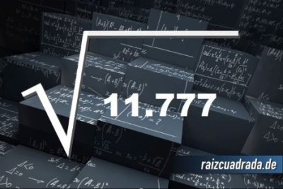 Resultado de la raíz cuadrada de 11777