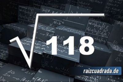 ¿Cuál es la raíz de 118?