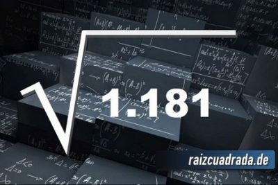 Resultado de la raíz cuadrada de 1181