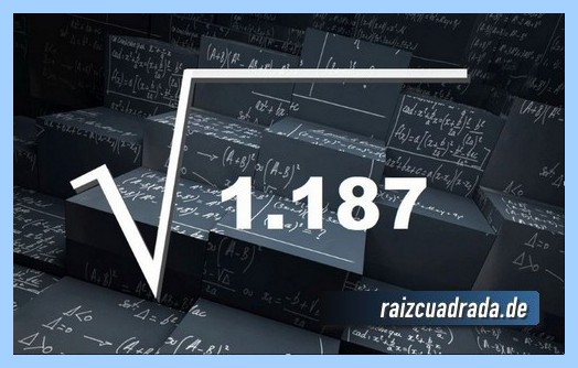 Como se representa matemáticamente la raíz del número 1187