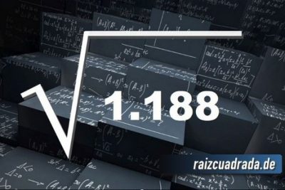 Resultado de la raíz de 1188