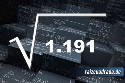 ¿Cuál es el resultado de la raíz cuadrada de 1191?