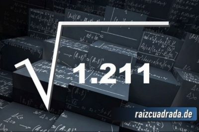 Resultado de la raíz de 1211