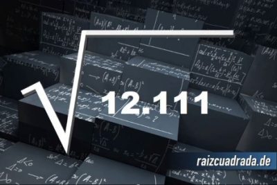 Resultado de la raíz de 12111