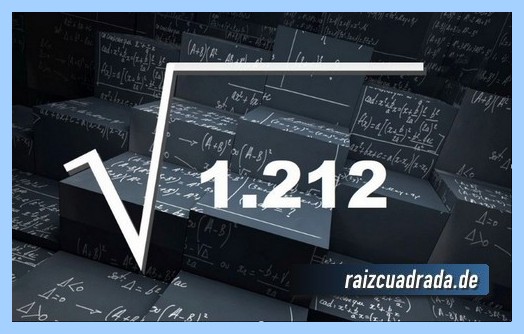 Representación comúnmente la operación raíz cuadrada del número 1212