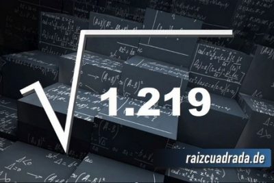 ¿Cuál es el resultado de la raíz cuadrada de 1219?