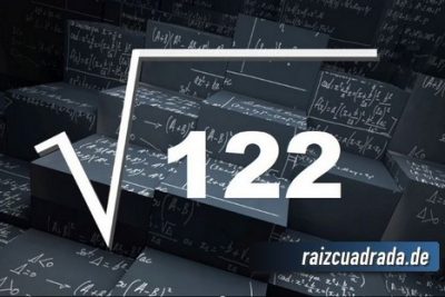 Resultado de la raíz de 122