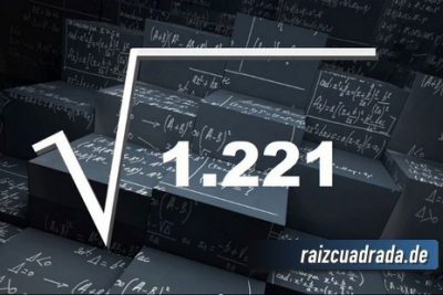 Resultado de la raíz de 1221