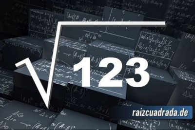 ¿Cuál es el resultado de la raíz de 123?