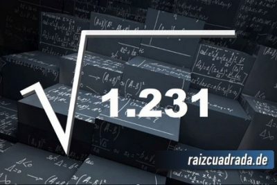¿Cuál es la raíz cuadrada de 1231?