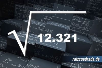 ¿Cuál es la raíz cuadrada de 12321?