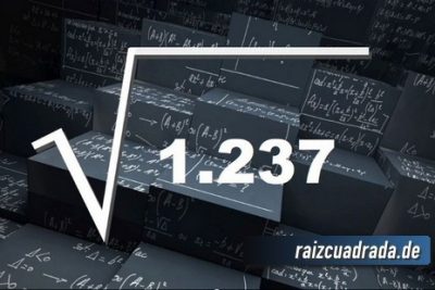 ¿Qué se obtiene al resolver la raíz de 1237?
