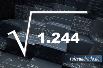Resultado de la raíz cuadrada de 1244