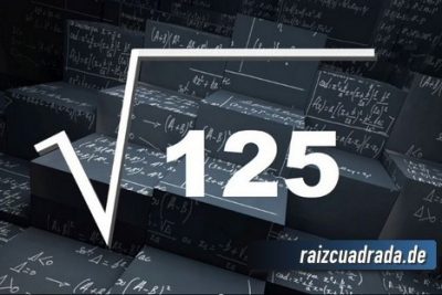 ¿Cuál es la raíz cuadrada de 125?