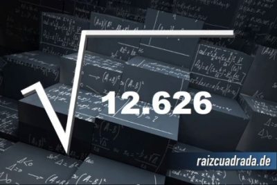 ¿Cuál es la raíz cuadrada de 12626?