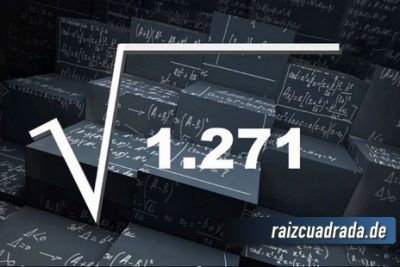 Resultado de la raíz cuadrada de 1271