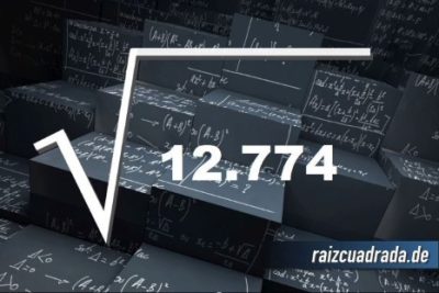 ¿Cuál es el resultado de la raíz cuadrada de 12774?