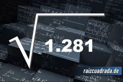 ¿Cuál es la raíz de 1281?