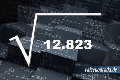 ¿Qué se obtiene al resolver la raíz cuadrada de 12823?