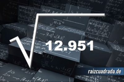 ¿Cuál es la raíz de 12951?