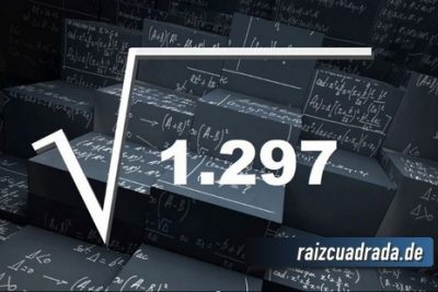 ¿Qué se obtiene al resolver la raíz cuadrada de 1297?
