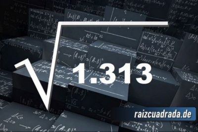 Resultado de la raíz cuadrada de 1313