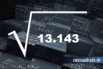 Resultado de la raíz de 13143