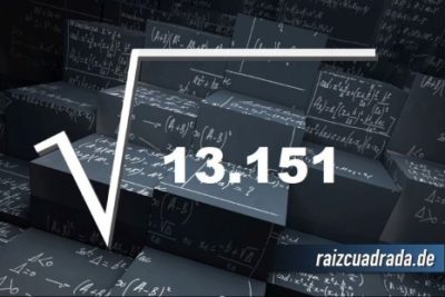Resultado de la raíz cuadrada de 13151