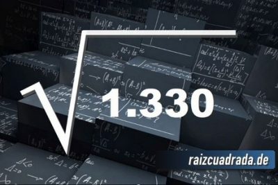 ¿Cuál es la raíz de 1330?