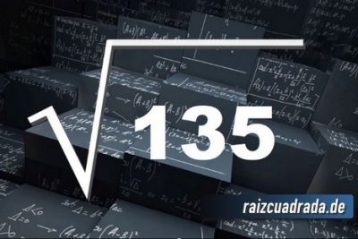 Resultado de la raíz de 135