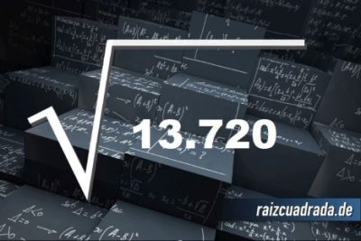 Resultado de la raíz de 13720