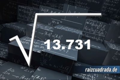¿Cuál es la raíz cuadrada de 13731?