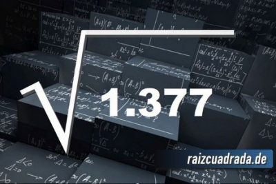 Resultado de la raíz cuadrada de 1377