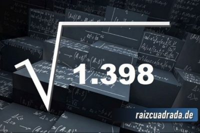 Resultado de la raíz de 1398