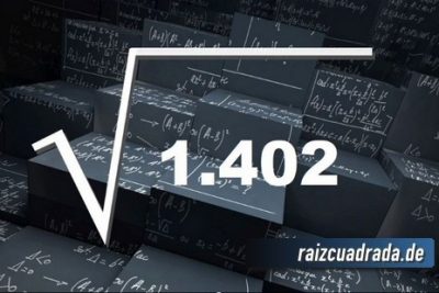 Resultado de la raíz de 1402