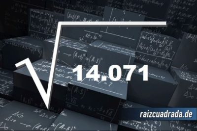 Resultado de la raíz de 14071