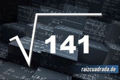 Resultado de la raíz cuadrada de 141