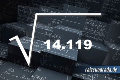 ¿Cuál es el resultado de la raíz cuadrada de 14119?