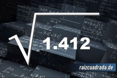 Resultado de la raíz de 1412