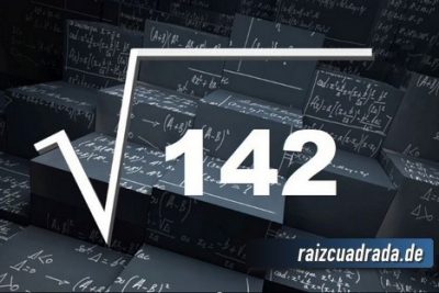 ¿Qué se obtiene al resolver la raíz cuadrada de 142?